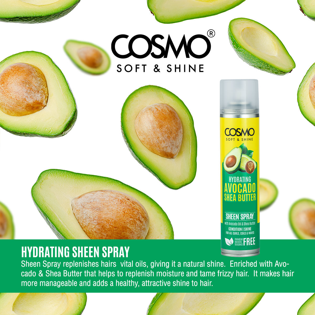 Soft & Shine Hydrating Avocado & Shea Butter Sheen Spray